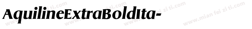 AquilineExtraBoldIta字体转换