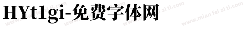 HYt1gi字体转换