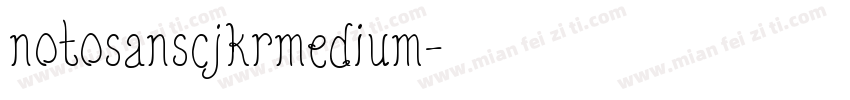notosanscjkrmedium字体转换