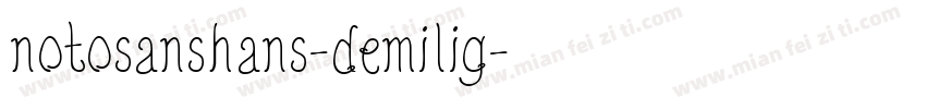 notosanshans-demilig字体转换