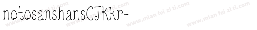 notosanshansCJKkr字体转换