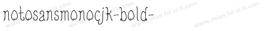 notosansmonocjk-bold字体转换