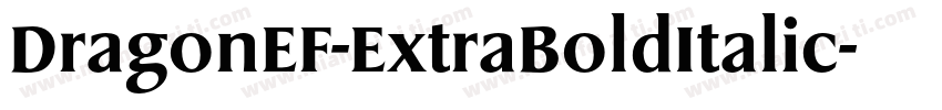 DragonEF-ExtraBoldItalic字体转换
