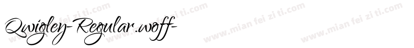 Qwigley-Regular.woff字体转换