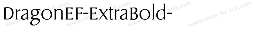 DragonEF-ExtraBold字体转换