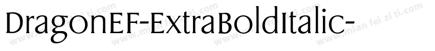 DragonEF-ExtraBoldItalic字体转换