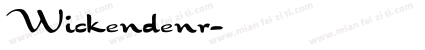 Wickendenr字体转换