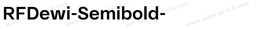 RFDewi-Semibold字体转换