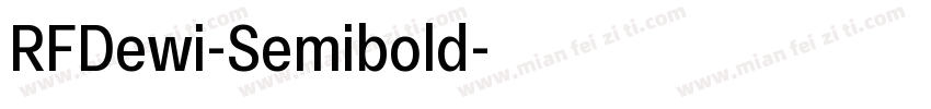 RFDewi-Semibold字体转换