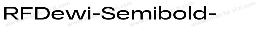 RFDewi-Semibold字体转换