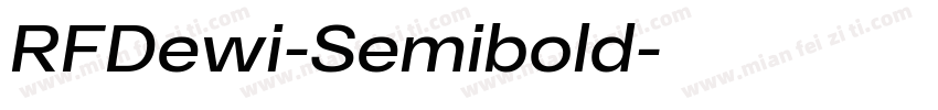 RFDewi-Semibold字体转换
