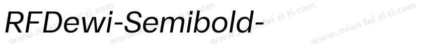 RFDewi-Semibold字体转换