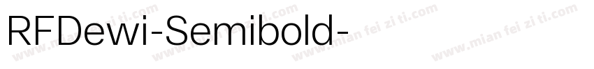 RFDewi-Semibold字体转换