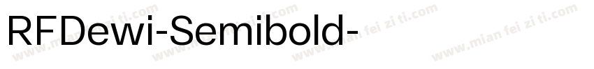 RFDewi-Semibold字体转换