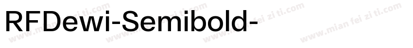 RFDewi-Semibold字体转换
