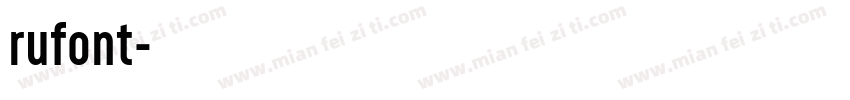 rufont字体转换