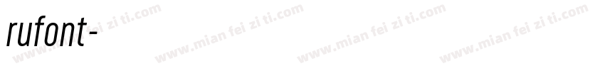 rufont字体转换
