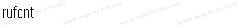 rufont字体转换