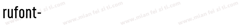 rufont字体转换