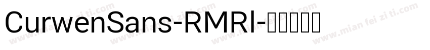 CurwenSans-RMRl字体转换