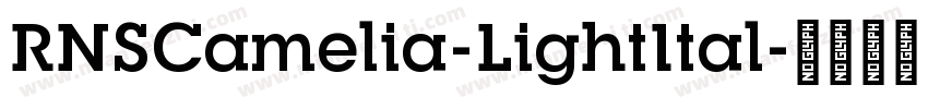 RNSCamelia-LightItal字体转换