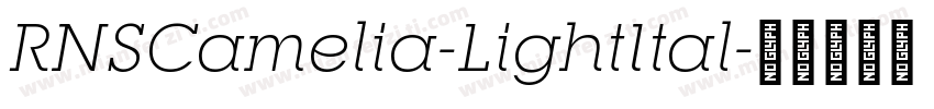 RNSCamelia-LightItal字体转换