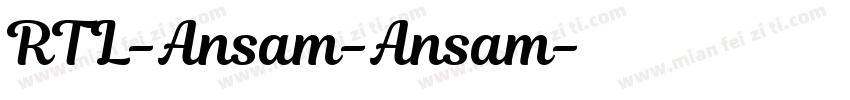 RTL-Ansam-Ansam字体转换