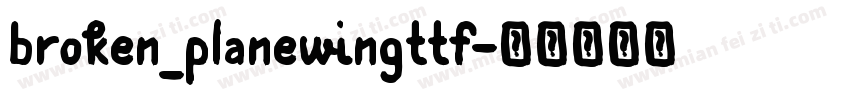 broken_planewingttf字体转换