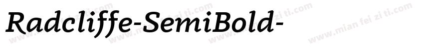 Radcliffe-SemiBold字体转换