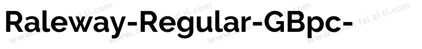 Raleway-Regular-GBpc字体转换