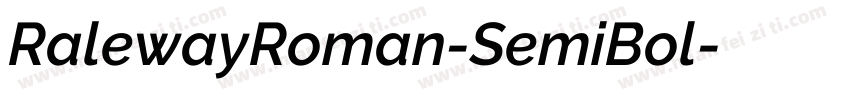 RalewayRoman-SemiBol字体转换