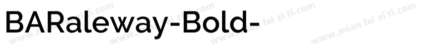 BARaleway-Bold字体转换