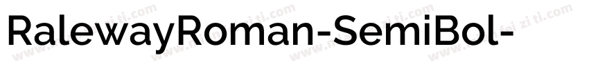 RalewayRoman-SemiBol字体转换