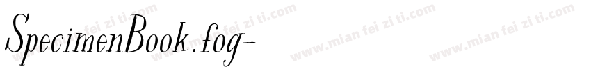 SpecimenBook.fog字体转换