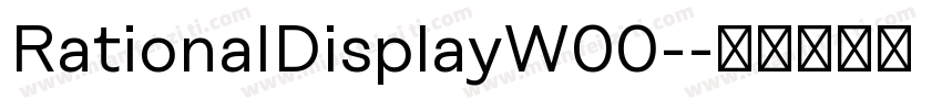 RationalDisplayW00-字体转换