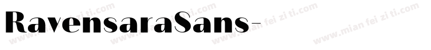 RavensaraSans字体转换