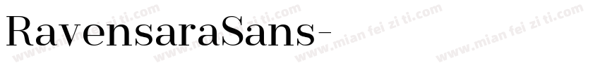 RavensaraSans字体转换