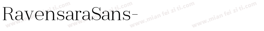 RavensaraSans字体转换