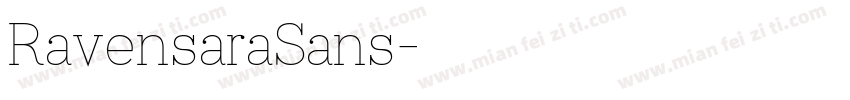 RavensaraSans字体转换