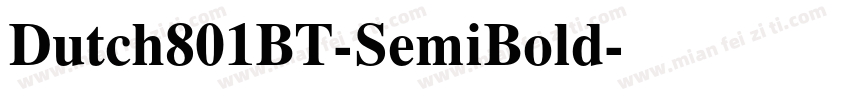 Dutch801BT-SemiBold字体转换