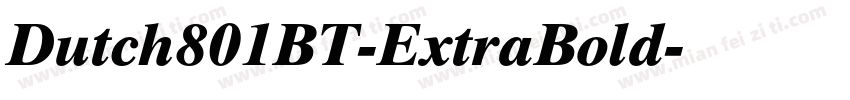 Dutch801BT-ExtraBold字体转换