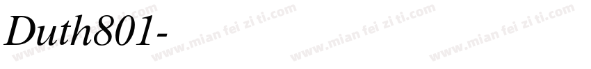 Duth801字体转换