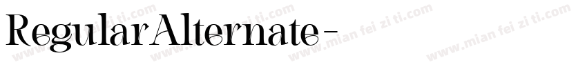 RegularAlternate字体转换