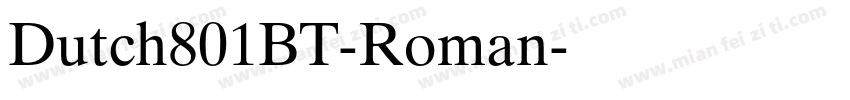 Dutch801BT-Roman字体转换