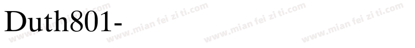 Duth801字体转换