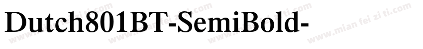 Dutch801BT-SemiBold字体转换