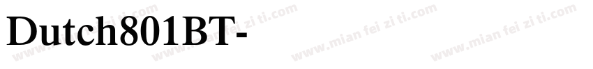 Dutch801BT字体转换
