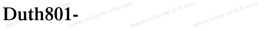 Duth801字体转换