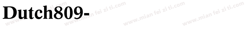 Dutch809字体转换