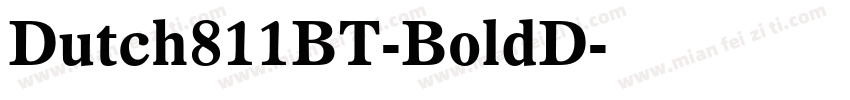 Dutch811BT-BoldD字体转换